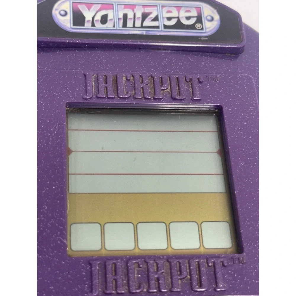 1999 Yahtzee Jackpot Slots Handheld Electronic Game by Hasbro-Works